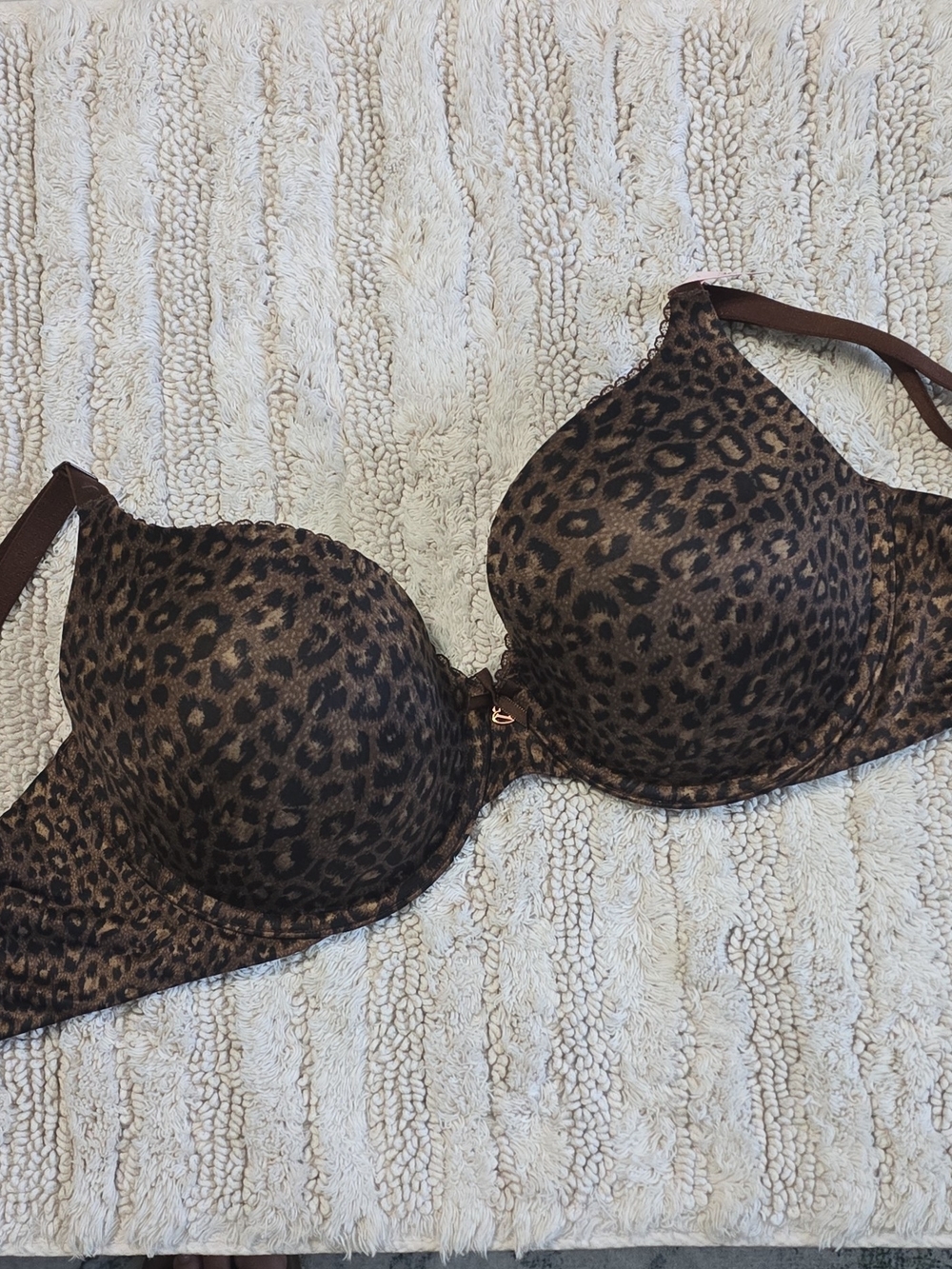 Victoria's Secret Leopard Print T-Shirt Bra - Brown